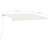 vidaXL Toldo manual retráctil crema 450x350 cm