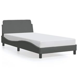 vidaXL Estructura de cama Dover tela gris oscuro 100x203 cm
