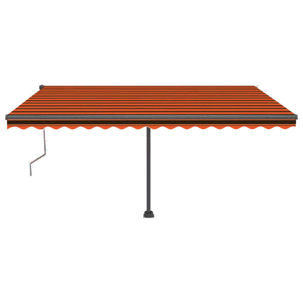vidaXL Toldo de pie autom&aacute;tico naranja y marr&oacute;n 400x350 cm