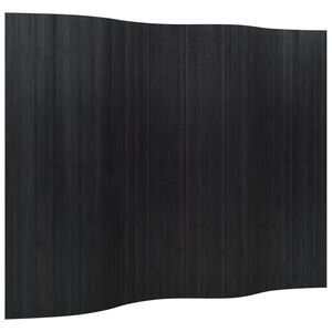 vidaXL Biombo divisor de bamb&uacute; negro ancho 250 cm alto 165 cm