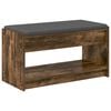 vidaXL Banco de entrada Roble Ahumado 83 x 38 x 45 cm