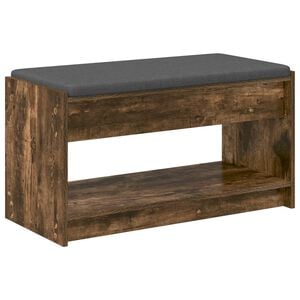 vidaXL Banco de entrada Roble Ahumado 83 x 38 x 45 cm