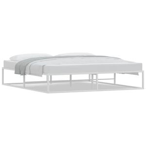 vidaXL Estructura de cama sin colchón metal blanco 180x200 cm