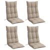 vidaXL Cojines de silla con respaldo alto 4 uds tela Oxford gris taupe