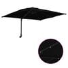 vidaXL Parasol de jardín Negro 248.5 x 247.5 x 160 cm tela