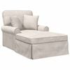 vidaXL Chaise Lounge con Falda con coj&iacute;n Crema 157 x 91 x 91 cm ARES