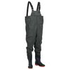 vidaXL Vadeador de pecho con botas verde oscuro talla 43