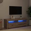 vidaXL Mueble de TV luces LED madera roble artisan 120x35x40 cm