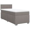 vidaXL Cama box spring con colch&oacute;n tela gris taupe 90x190 cm