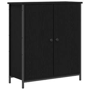 vidaXL Aparador Roble Negro 70 x 30 x 80 cm Madera de ingenier&iacute;a