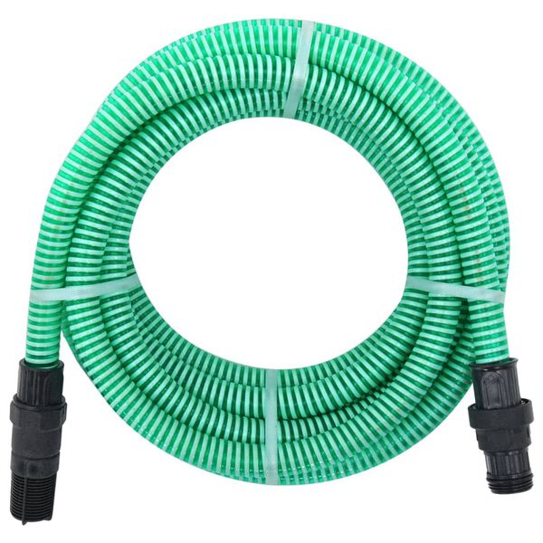 vidaXL Manguera de succi&oacute;n con conectores de PVC PVC verde 26 mm 7 m