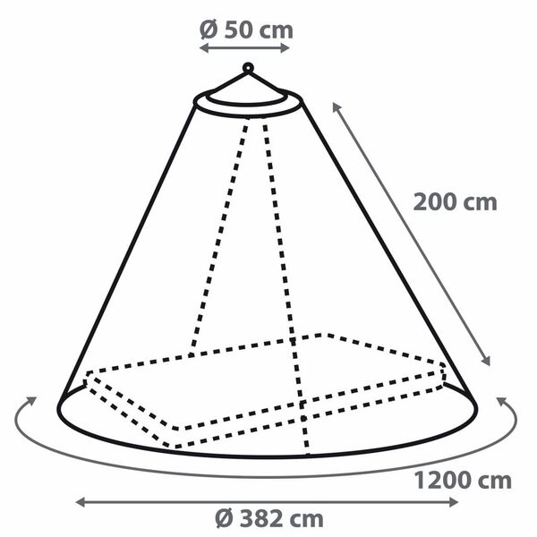 Bo-Camp Mosquitera redonda para 2 personas