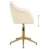 vidaXL Sillas de comedor giratorias 6 unidades terciopelo crema