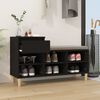 vidaXL Mueble zapatero madera contrachapada negro 102x36x60 cm