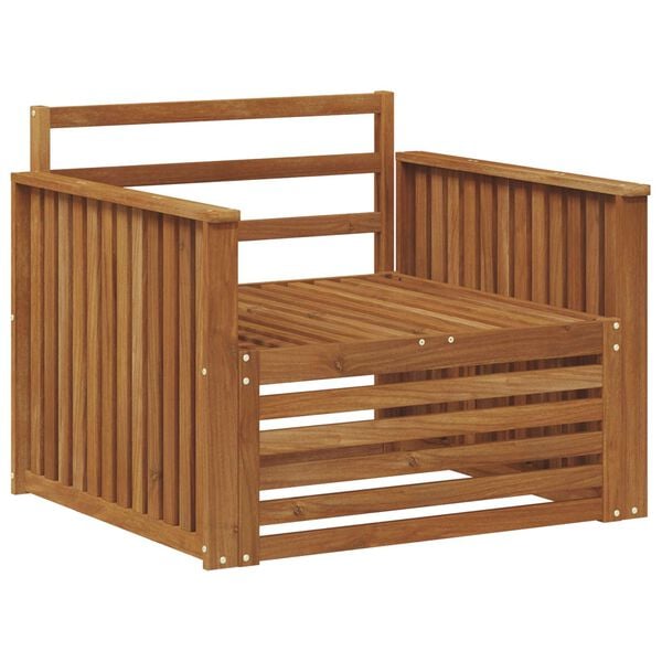 vidaXL 2 Pieza Sof&aacute; con reposabrazos Madera de Acacia S&oacute;lida Natural