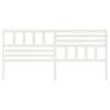 vidaXL Cabecero de cama madera maciza de pino blanco 186x4x100 cm
