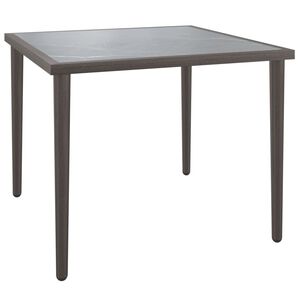 vidaXL Mesa de jard&iacute;n de acero gris 48x48x37 cm