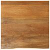 vidaXL Tablero de mesa borde natural madera maciza mango 80x80x3,8 cm