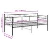 vidaXL Estructura de sofá cama sin colchón metal negro 90x200 cm