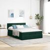 vidaXL Estructura cama otomana colch&oacute;n terciopelo verde oscuro