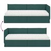 vidaXL Estructura de Cama Esquina con Colch&oacute;n 2 pcs Verde Terciopelo