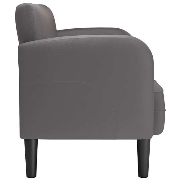 vidaXL Sof&aacute; Loveseat gris 110 cm cuero sint&eacute;tica
