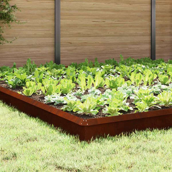 vidaXL Cercas para caracoles 20 pcs Oxidado Acero autopatinable