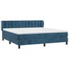 vidaXL Cama box spring con colch&oacute;n terciopelo azul oscuro 160x200 cm