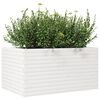 vidaXL Jardinera de madera maciza de pino blanco 90x60x45,5 cm