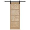 vidaXL Puerta Corredera Marr&oacute;n 73,5 x 198,5 cm Madera de pino macizo