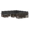vidaXL Conjunto de sof&aacute;s de jard&iacute;n 13 uds. Gris y Gris Oscuro