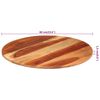 vidaXL Tablero de mesa redonda madera maciza de acacia 15-16 mm 60 cm