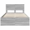vidaXL Estructura de cama con cabecera Gris Sonoma 120 x 200 cm