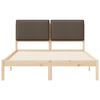 vidaXL Estructura de Cama con Cabecera Tapizada Taup&eacute; 150 x 200 cm