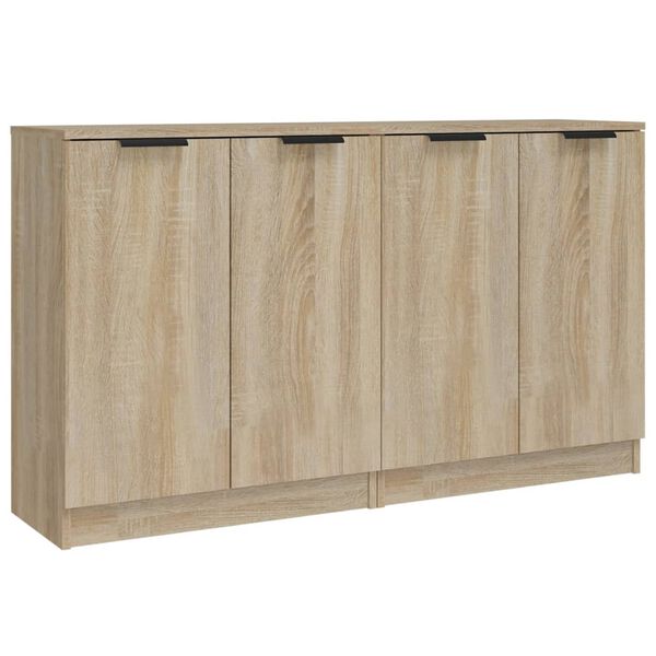 vidaXL Aparadores 2 uds madera contrachapada roble Sonoma 60x30x70 cm