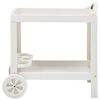 vidaXL Carrito de bebidas plástico blanco 69x53x72 cm