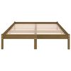 vidaXL Estructura cama sin colch&oacute;n madera maciza marr&oacute;n miel 200x200cm