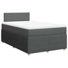 vidaXL Cama box spring con colch&oacute;n tela gris oscuro 120x200 cm