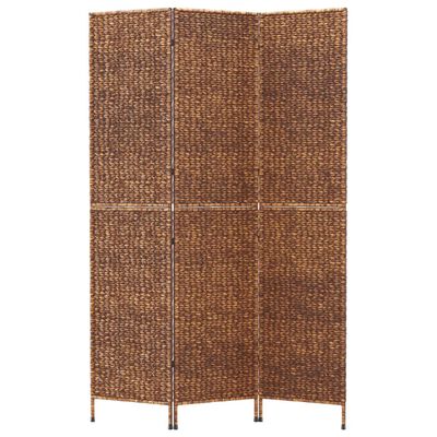 vidaXL Biombo de 3 paneles jacinto de agua marrón 122x180 cm