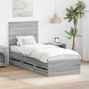 vidaXL Estructura de cama Gris Sonoma 75 x 190 cm Madera Ingenieril