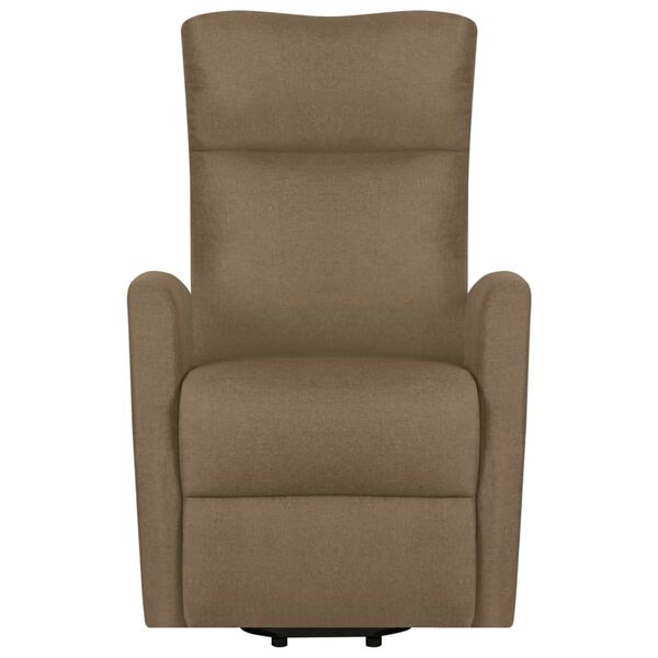 vidaXL Sill&oacute;n de masaje elevable tela gris taup&eacute;