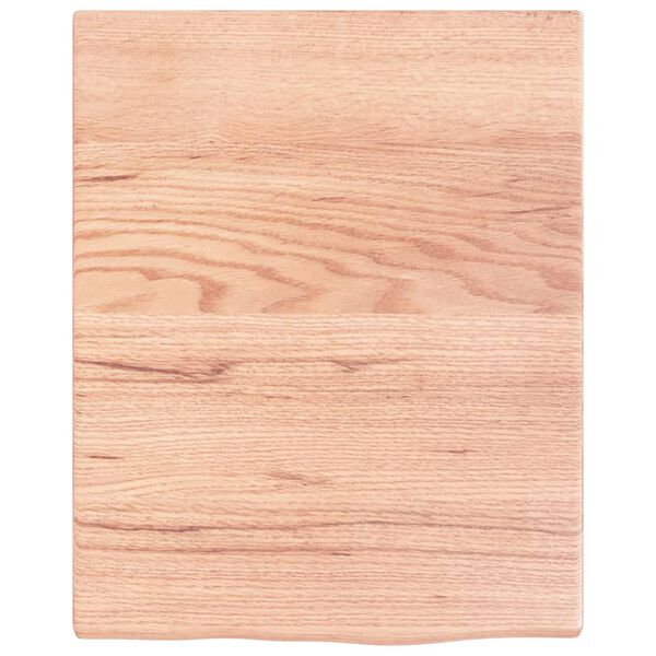 vidaXL Estante de pared madera de roble tratada marr&oacute;n claro 40x50x2cm