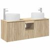vidaXL Juego de Muebles de Ba&ntilde;o 3 uds. Roble Sonoma