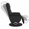 vidaXL Silla de masajes reclinable Negro Cuero sint&eacute;tico