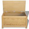 vidaXL Caja de almacenamiento de madera maciza de roble 90x45x45 cm