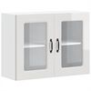 vidaXL Armario de cocina con puerta de cristal Kalmar blanca brillante