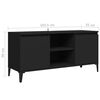 vidaXL Mueble de TV con patas de metal negro 103,5x35x50 cm