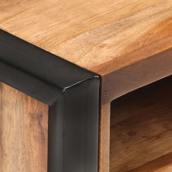 vidaXL Mesita de noche madera maciza de acacia 40x35x55 cm