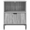 vidaXL Armario de Noche con caj&oacute;n 2 pcs Gris sonoma 49 x 36 x 61 cm