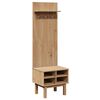 vidaXL Mueble de recibidor OTTA madera maciza de pino 50x40x160 cm